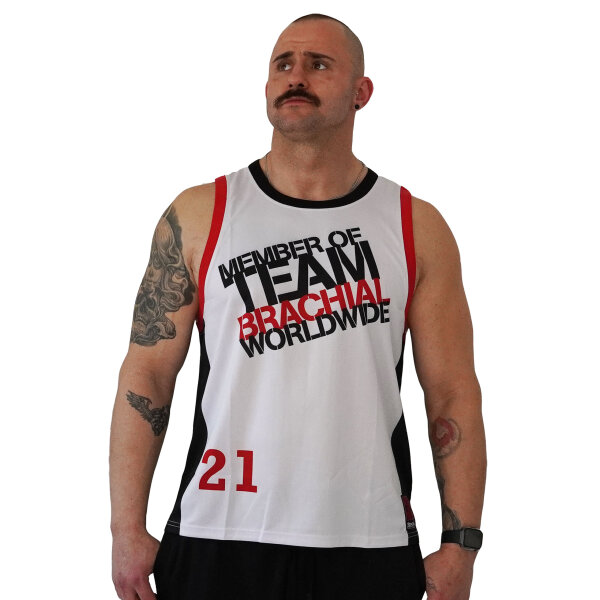 Brachial Tank-Top "Team" weiss