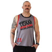 Brachial Tank Top "TEAM" grey/red  4XL