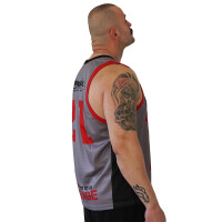 Brachial Tank Top "TEAM" grey/red  4XL