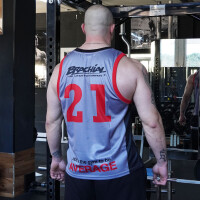 Brachial Tank Top "TEAM" grey/red  4XL