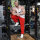 Brachial Tracksuit Trousers "BTLC" back red/white
