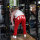 Brachial Tracksuit Trousers "BTLC" back red/white