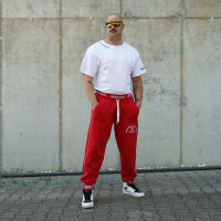 Brachial Tracksuit Trousers "Gym Crew" red/white