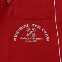 Brachial Tracksuit Trousers "Gym Crew" red/white