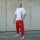 Brachial Tracksuit Trousers "Gym Crew" red/white