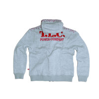 Brachial Zip-Hoody "Crew" grey/red