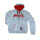 Brachial Zip-Hoody "Crew" grey/red