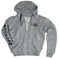 Brachial Zip-Hoody "Special" graumeliert/schwarz