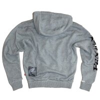 Brachial Zip-Hoody "Special" graumeliert/schwarz