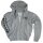 Brachial Zip-Hoody "Special" graumeliert/schwarz