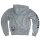 Brachial Zip-Hoody "Special" graumeliert/schwarz M