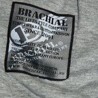 Brachial Zip-Hoody "Special" graumeliert/schwarz 3XL