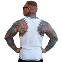 Brachial Tank-Top "Cool" weiss/schwarz