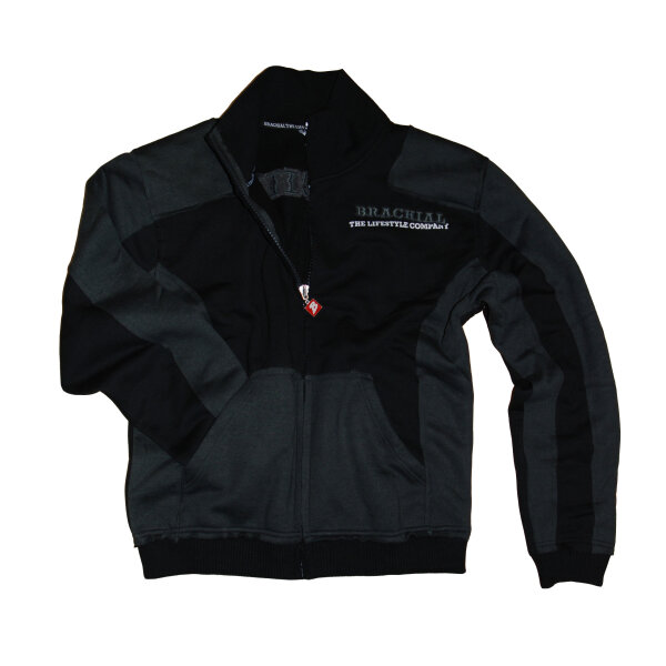 Brachial Zip-Sweater "Fuel" black/anthracite S
