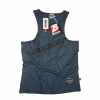 Brachial Tank-Top "Cool" dunkelblaumeliert/grau