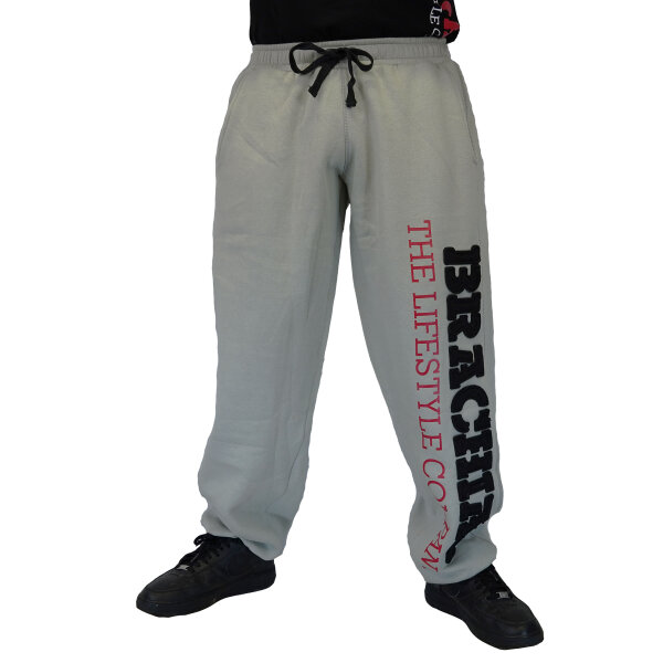 Brachial Tracksuit Trousers "Gym" light grey/black