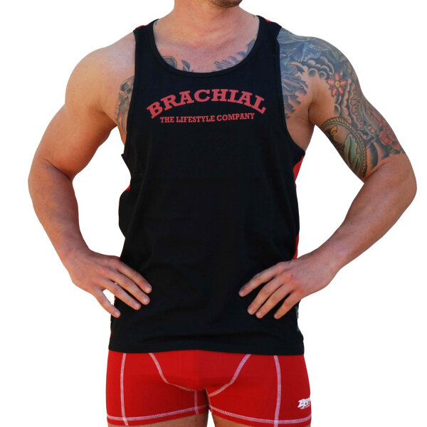 Brachial Tank-Top "Since" rot/schwarz 3XL