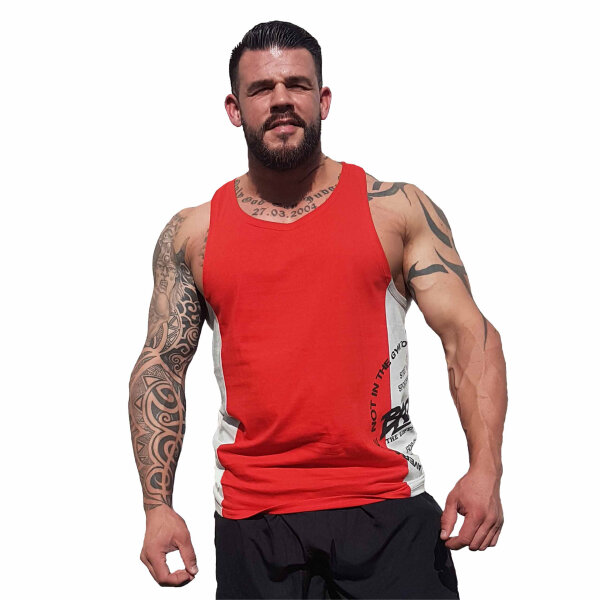 Brachial Tank-Top Squat Rot/Grau Fitness Bodybuilding