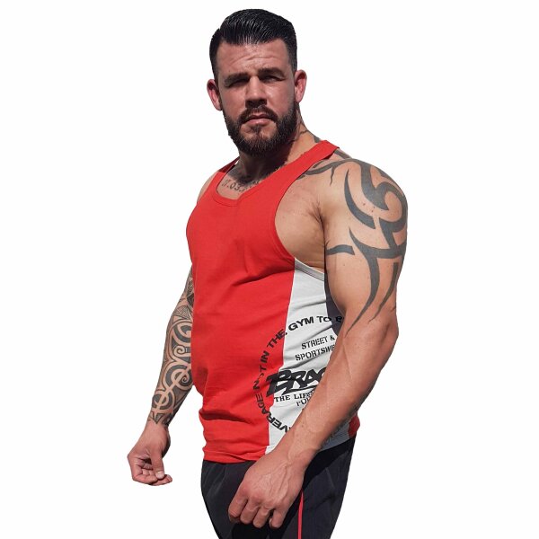 Brachial Tank-Top Squat Rot/Grau Fitness Bodybuilding