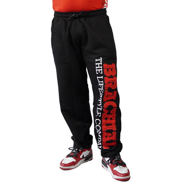 Brachial Tracksuit Trousers "Gym" black/red M