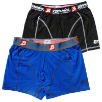 Brachial 2er Pack Boxer Shorts "Under" blue & black S