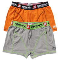 Brachial 2er Pack Boxer Shorts "Under" orange & grau L