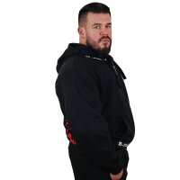 Brachial Zip-Hoody "Gym" schwarz/weiss