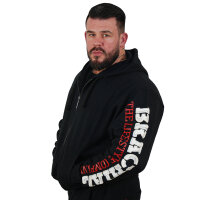 Brachial Zip-Hoody "Gym" schwarz/weiss