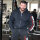Brachial Zip-Hoody "Gym" schwarz/weiss