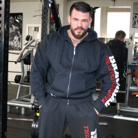 Brachial Zip-Hoody "Gym" black/white S