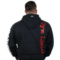 Brachial Zip-Hoody "Gym" schwarz/weiss XL