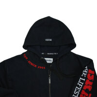 Brachial Zip-Hoody "Gym" schwarz/rot