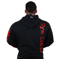 Brachial Zip-Hoody "Gym" schwarz/rot