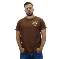 Brachial T-Shirt "Beach" brown S