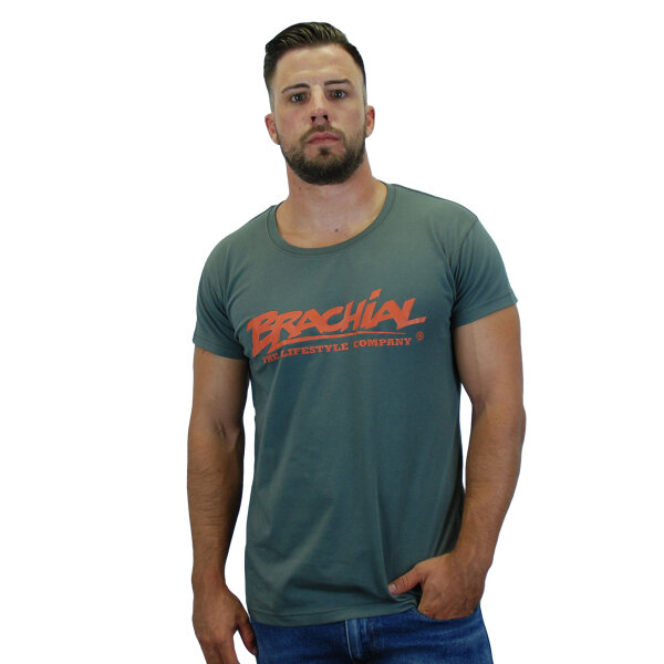 Brachial T-Shirt "Sign" darkgrey/orange