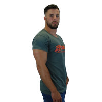 Brachial T-Shirt "Sign" dunkelgrau/orange S