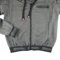 Brachial Zip-Hoody "Spacy" graphit melounge/schwarz