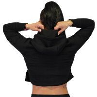 Brachial Cropped Hoody "Lucky" schwarz