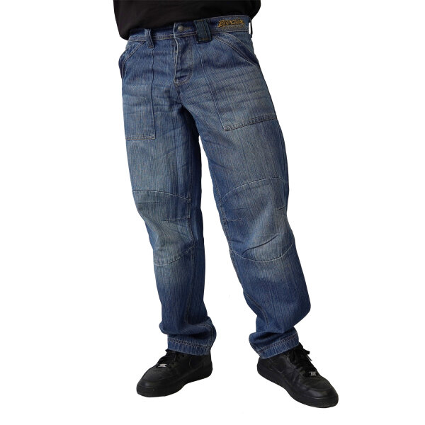 Brachial Jeans "Advantage" dunkles Streifen-Denim S