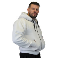 Brachial Zip-Hoody "Gym" weiß/schwarz