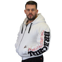 Brachial Zip-Hoody "Gym" white/black