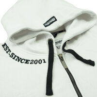 Brachial Zip-Hoody "Gym" weiß/schwarz