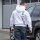 Brachial Zip-Hoody "Gym" weiß/schwarz S