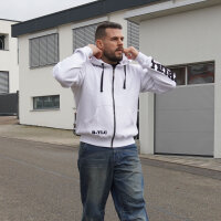 Brachial Zip-Hoody "Gym" weiß/schwarz M