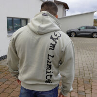 Brachial Zip-Hoody "Gym" hellgrau/schwarz