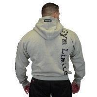 Brachial Zip-Hoody "Gym" hellgrau/schwarz