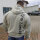 Brachial Zip-Hoody "Gym" hellgrau/schwarz