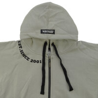 Brachial Zip-Hoody "Gym" light grey/black S