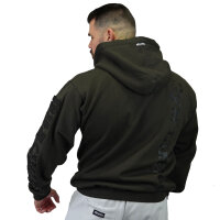 Brachial Zip-Hoody "Gym" dark mocca/schwarz