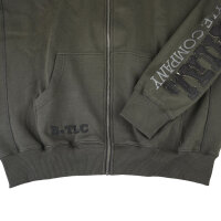 Brachial Zip-Hoody "Gym" dark mocca/schwarz L